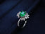 14K GOLD 1.50 CTW VIVID GREEN NATURAL EMERALD & DIAMOND RING