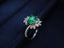 14K GOLD 1.50 CTW VIVID GREEN NATURAL EMERALD & DIAMOND RING