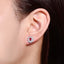 14K GOLD 0.83 CTW NATURAL RUBY & DIAMOND EARRINGS