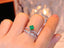 14K GOLD 1.16 CTW VIVID GREEN NATURAL EMERALD & DIAMOND RING