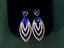 14K GOLD 3.79 CTW NATURAL SAPPHIRE & DIAMOND EARRINGS