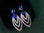 14K GOLD 3.79 CTW NATURAL SAPPHIRE & DIAMOND EARRINGS