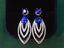 14K GOLD 3.79 CTW NATURAL SAPPHIRE & DIAMOND EARRINGS