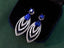 14K GOLD 3.79 CTW NATURAL SAPPHIRE & DIAMOND EARRINGS