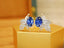 14K GOLD 1.35 CTW NATURAL SAPPHIRE & DIAMOND EARRINGS