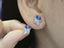 14K GOLD 1.35 CTW NATURAL SAPPHIRE & DIAMOND EARRINGS