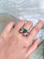 14K GOLD 1.88 CTW VIVID GREEN NATURAL EMERALD & DIAMOND RING