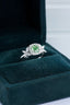 GIA CERTIFIED 14K GOLD 1.53 CTW NATURAL GREEN DIAMOND & DIAMOND RING