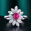 14K GOLD 0.62 CTW NATURAL RUBY & DIAMOND RING