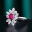 14K GOLD 0.62 CTW NATURAL RUBY & DIAMOND RING