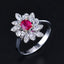 14K GOLD 0.62 CTW NATURAL RUBY & DIAMOND RING