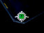 14K GOLD 1.44 CTW VIVID GREEN NATURAL EMERALD & DIAMOND RING
