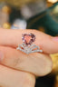 14K GOLD 2.83 CTW NATURAL MORGANITE & DIAMOND RING