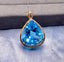 14K GOLD 82.39 CT NATURAL TOPAZ & DIAMOND PENDANT