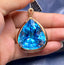 14K GOLD 82.39 CT NATURAL TOPAZ & DIAMOND PENDANT