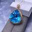 14K GOLD 82.39 CT NATURAL TOPAZ & DIAMOND PENDANT