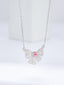 14K GOLD 0.42 CTW NATURAL PINK DIAMOND & DIAMOND NECKLACE