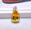 14K GOLD 44.60 CT NATURAL CITRINE & DIAMOND PENDANT