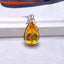 14K GOLD 44.60 CT NATURAL CITRINE & DIAMOND PENDANT