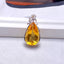 14K GOLD 44.60 CT NATURAL CITRINE & DIAMOND PENDANT