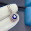 14K GOLD 1.03 CT NATURAL SAPPHIRE & DIAMOND PENDANT