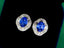 14K GOLD 3.40 CTW NATURAL SAPPHIRE & DIAMOND EARRINGS