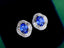 14K GOLD 3.40 CTW NATURAL SAPPHIRE & DIAMOND EARRINGS