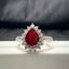 14K GOLD 1.62 CT VIVID RED NATURAL RUBY & DIAMOND RING