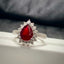 14K GOLD 1.62 CT VIVID RED NATURAL RUBY & DIAMOND RING