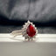 14K GOLD 1.62 CT VIVID RED NATURAL RUBY & DIAMOND RING