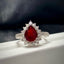 14K GOLD 1.62 CT VIVID RED NATURAL RUBY & DIAMOND RING