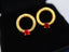 14K GOLD 0.38 CT VIVID RED NATURAL RUBY EARRINGS