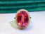 14K GOLD 7.1 CT NATURAL TOURMALINE & DIAMOND RING