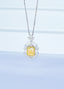 14K GOLD 1.78 CTW NATURAL YELLOW DIAMOND & DIAMOND NECKLACE