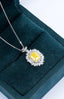 14K GOLD 1.78 CTW NATURAL YELLOW DIAMOND & DIAMOND NECKLACE