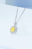 14K GOLD 1.78 CTW NATURAL YELLOW DIAMOND & DIAMOND NECKLACE