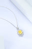 14K GOLD 1.78 CTW NATURAL YELLOW DIAMOND & DIAMOND NECKLACE