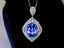 14K GOLD 2.79 CTW NATURAL SAPPHIRE & DIAMOND PENDANT