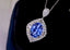 14K GOLD 2.79 CTW NATURAL SAPPHIRE & DIAMOND PENDANT