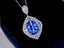 14K GOLD 2.79 CTW NATURAL SAPPHIRE & DIAMOND PENDANT