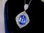 14K GOLD 2.79 CTW NATURAL SAPPHIRE & DIAMOND PENDANT