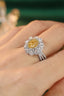 14K GOLD 1.55 CTW NATURAL YELLOW DIAMOND & DIAMOND RING