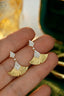 14K GOLD 0.4 CT NATURAL H DIAMOND EARRINGS