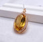 14K GOLD 34.95 CT NATURAL CITRINE & DIAMOND PENDANT