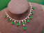 14K GOLD 14.08 CTW VIVID GREEN NATURAL EMERALD & DIAMOND NECKLACE