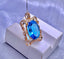 14K GOLD 14.55 CT NATURAL TOPAZ & DIAMOND PENDANT