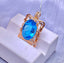 14K GOLD 14.55 CT NATURAL TOPAZ & DIAMOND PENDANT