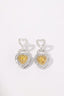 14K GOLD 0.76 CTW NATURAL YELLOW DIAMOND & DIAMOND EARRINGS