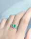 14K GOLD 1.00 CTW NATURAL GREEN DIAMOND & DIAMOND RING