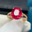 14K GOLD 4.5 CT NATURAL TOURMALINE & DIAMOND RING